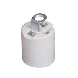[002200286] E27 Ceramic lamp holder White