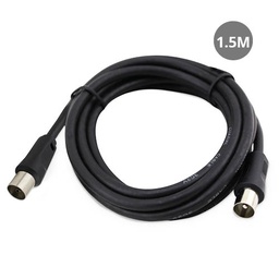 [002600914] Cable coaxial 3C2V Macho a Hembra Negro / 1.5M