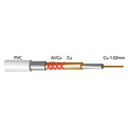 [002600942] Rollo 100M cable coaxial Cobre-cond.central 1.02Cu