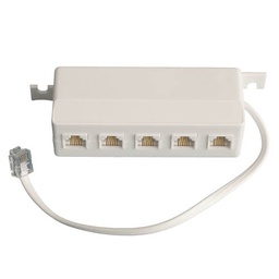 [002600960] Telephone adapter 5 outputs 6P/4C RJ11 white