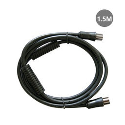 [002601352] Cable coaxial TV con filtro 1,5M de macho a hembra Negro