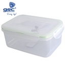 Táper hermético rectangular de plástico 1100ml