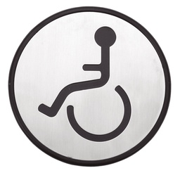 [003301398] Disabled adhesive bathroom symbol Ø97mm