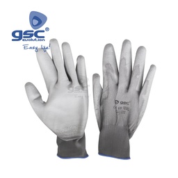 [003301869] Par de guantes finos de PU Talla 10 - Gris
