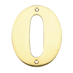 [003302600] Numéro de porte 0 inox avec vis