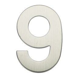 [003302619] Door number 9 stainless steel with adhesive