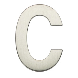 [003302622] Letra porta C aço inoxidável com adesivo