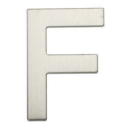 [003302625] Letra porta F aço inoxidável com adesivo
