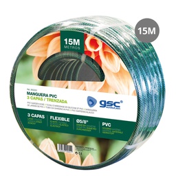 [003602051] PVC garden hose set 15M Ø5/8&quot;(15mm)