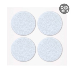 [003802754] Set of 4 Round adhesive felt pads Ø35mm - White