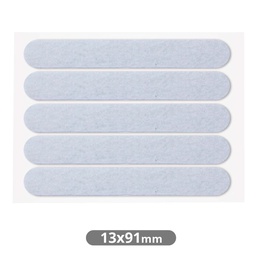 [003802764] Set of 5 Square adhesive felt pads 13x91mm - White