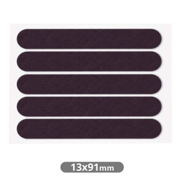 [003802770] Set of 5 Square adhesive felt pads 13x91mm - Brown