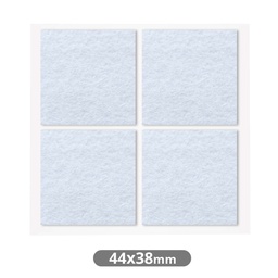 [003802768] Set of 4 Square adhesive felt pads 44x38mm - White