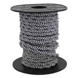 [003902986] Cable textil 10M (2x0.75mm) trenzado Negro/Blanco