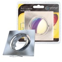 Squared Recessed Movable Fixture for Dichroich lamps Niquel 25pcs/box