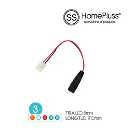 [008005611] Clip with DC connector for 8mm LED strips