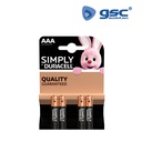 Pila alkalina DURACELL Basic LR03 (AAA), Blíster 4 Ud.