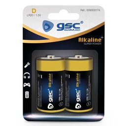 [009000174] GSC evolution alkaline LR20 (D) Battery 2pcs/blister