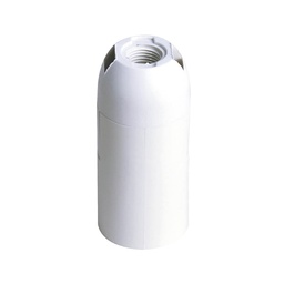 [101530000] E14 smooth thermoplastic lamp holder White