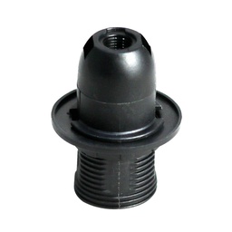 [101530003] E14 semi-threaded thermoplastic lamp holder Black