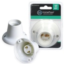 Portalamparas superficie E27 Blanco -10u retractil