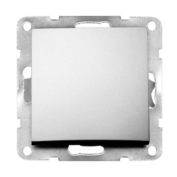 [103500001] Single switch recessed Iota Silver
