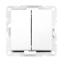 [103500008] Double crossover switch recessed Iota White