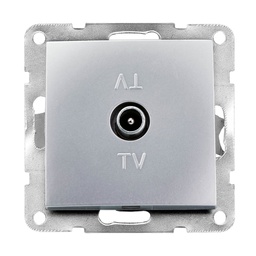 [103500015] Single TV recessed terminal Iota Silver