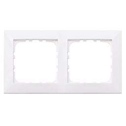 [103500020] 2 gang cover frame Iota White