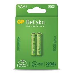 [106005008] GP Rechargeable HR03 (AAA) 1000mAh Battery 2pcs/box