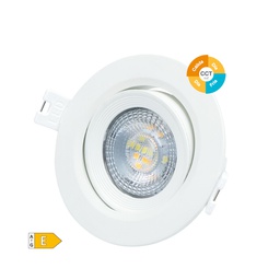 [200400000] Banok Rounded Recessed Movable Fixture for Dichroich lamps 7W 3000-4000-6500K White