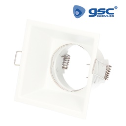 [200405008] Taitu Squared Recessed Fixed fixture for Dichroich lamps Anti Glare White