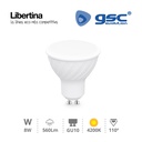 Lampara dicroica LED 8W GU10 4200K - Libertina