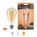Ampoule LED poire filament Gold 8 W E27 2500K - boîte prés. de 6 u