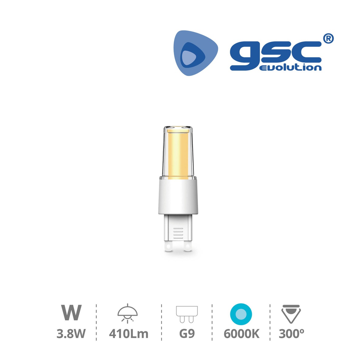Lámpara LED COB 3.8W G9 6000K