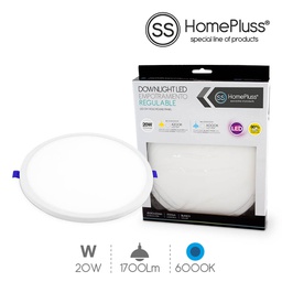 [201000010] Downlight empotramiento regulable Lyra 20W 6000K Blanco