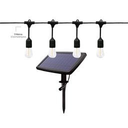 [201210008] Kit de grinalda decorativa solar Helem 5 m 10 lâmpadas IP44