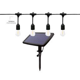 [201210010] Kit guirnalda decorativa solar Helem 10M 20 portalámparas IP44