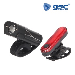 [201835000] Front and Rear Waterproof USB Rechargeable LED Bicycle Lights Set