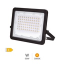 Proyector aluminio LED 50W 3000K IP65 Negro
