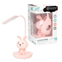 Luz de noche infantil LED Conejito con flexo 3W recargable Rosa