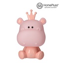 Luz de noche infantil LED Hipopotamo 3W Rosa