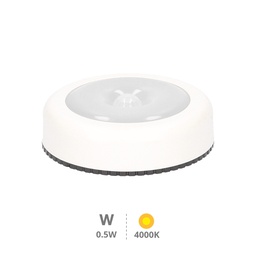 [203000004] Luz de armario LED redonda con sensor de movimiento 0,5W 4000K