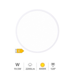 [203605037] Plafón techo LED Melun 19,5W 4000K