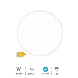 [203605038] Plafonnier LED Melun 19,5 W 6500K