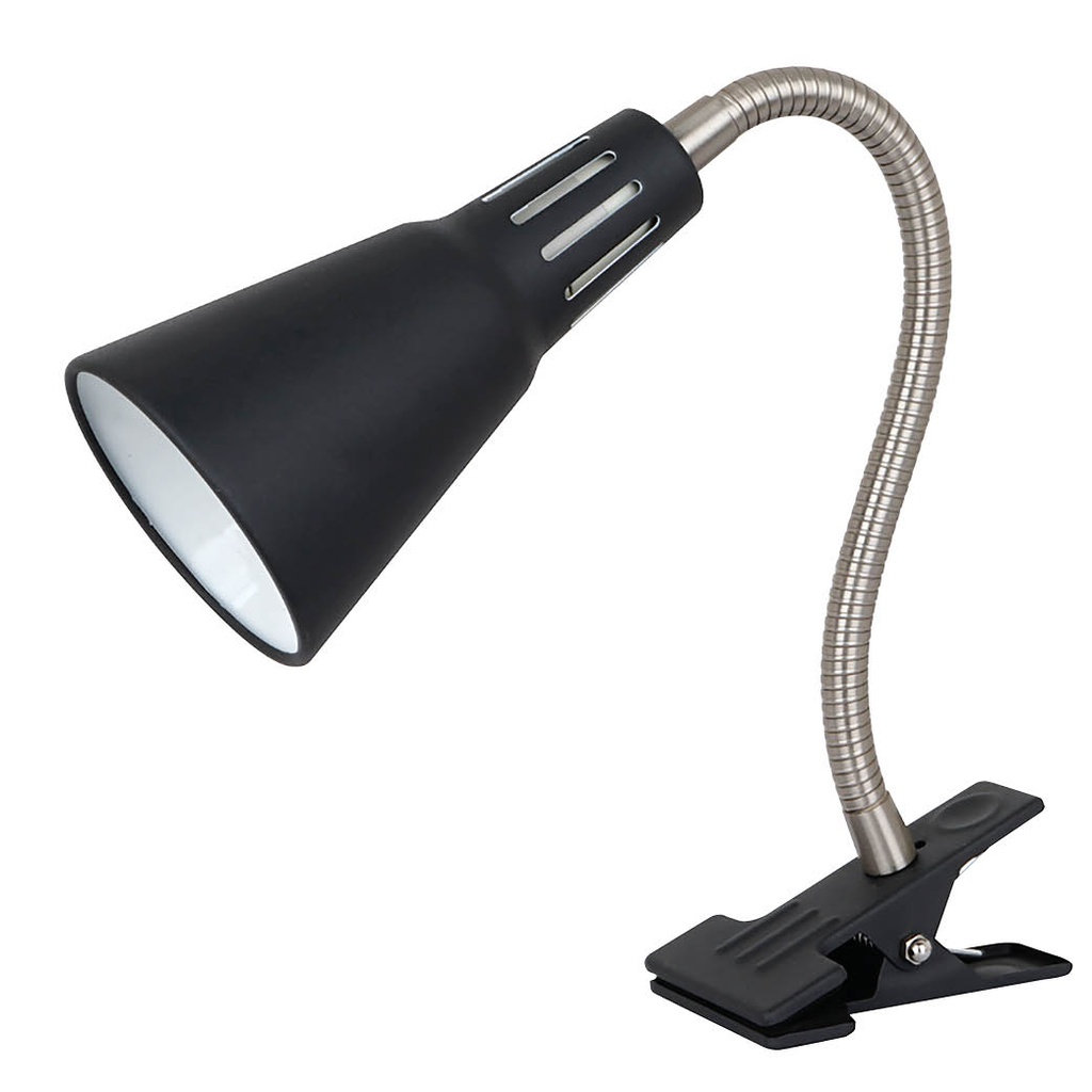 Lampe à bras articulé à pince Nuka E14 Noire