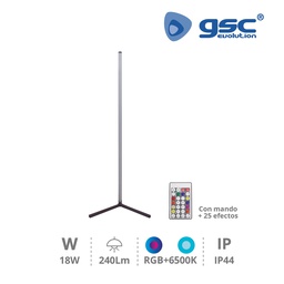 [204405001] Floor lamp with remote control and rhythmic sound sensor 18W RGB + 6500K