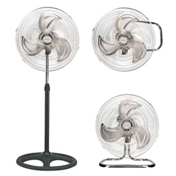 [300000014] Ventilador metálico 3 en 1 (sobremesa, pared y pie) 50cm 70W