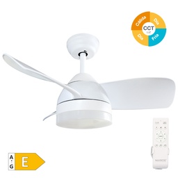 [300005033] Ventilador techo Namuno con luz CCT regulable y mando Ø71 3 aspas DC Blanco