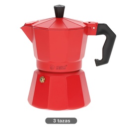 [400010009] Cafetera Kalossi 3 tazas Rojo
